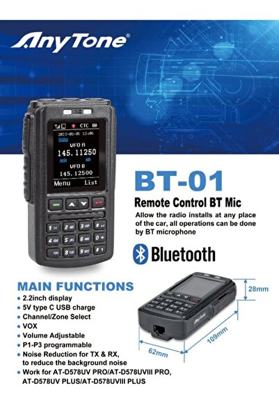 ANYTONE BT-01 Mikrofon