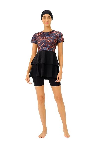 TESMAY Quick Dry - Short Sleeve and Tights Detailed Women's Swimsuit