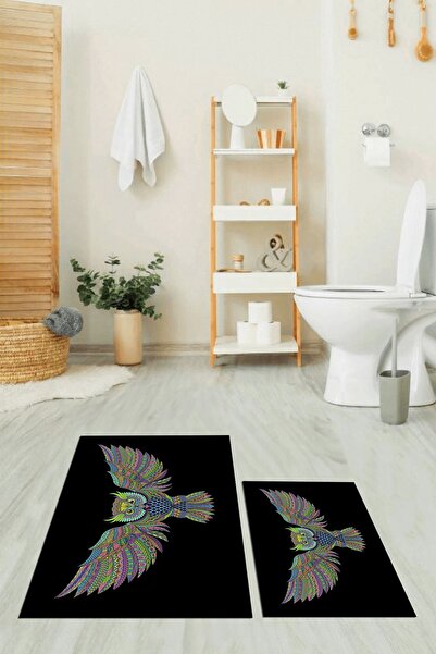 EY HOME cu imprimeu Set de covoraș de baie, lavabil, anti-alunecare, colorat,...