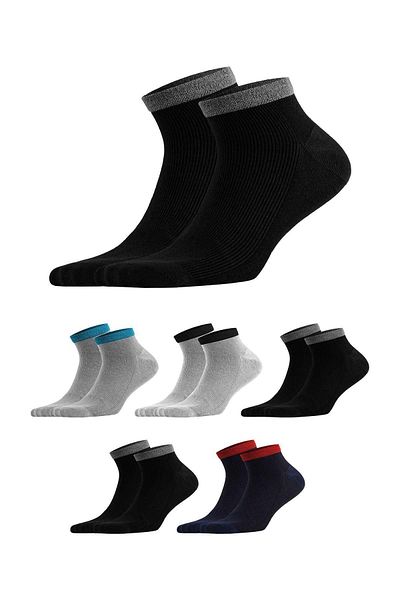 Aytuğ Men's Cotton Patk Socks - 5 Pairs Special Box, 5 Colors 11242