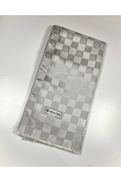 Orkide Dama Desen Monogram Şal