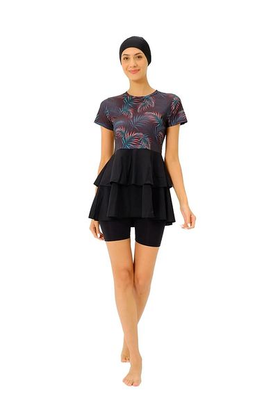 TESMAY Quick Dry - Short Sleeve and Tights Detailed Women's Swimsuit