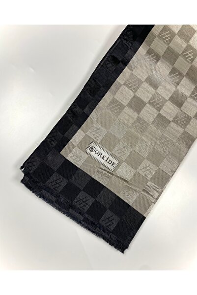 Orkide Dama Desen Monogram Şal