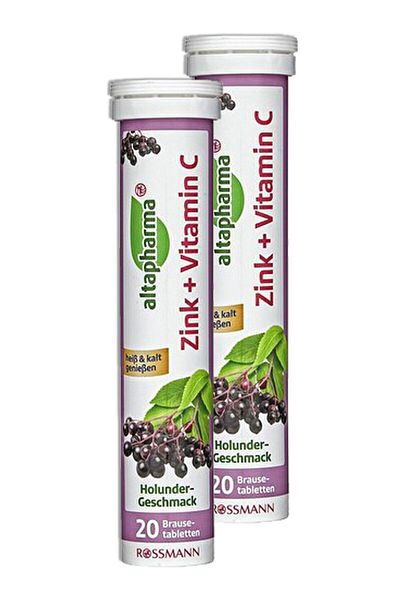 Altapharma Vitamin C and Zinc Black Elderberry Melting Tablets - 20 Pack (2 Pieces)