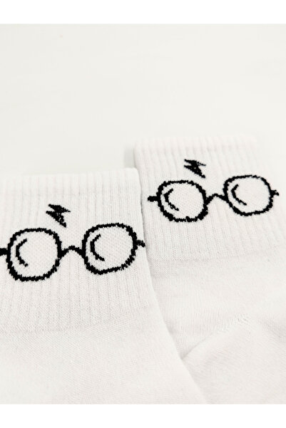 Shuttle Park Унисекс чорапи с бели шарени ръкави с Хари Потър