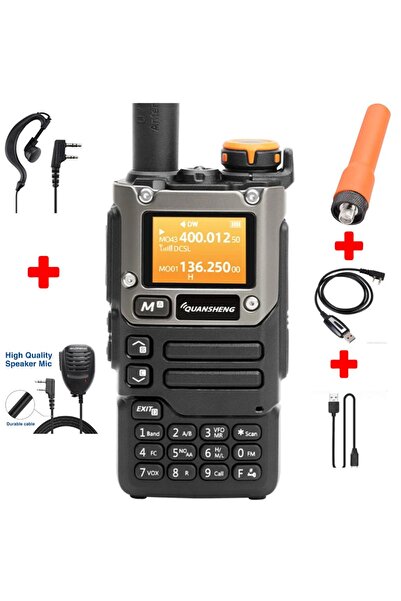 QUANSHENG K6 AKSESUAR PAKET UHF VHF AİRBAND TELSİZ