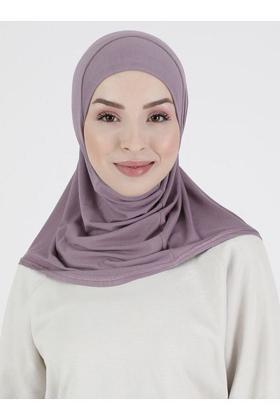 Ecardin Premium Plain Sports Hijab - Ready Comfortable Sport Hijab Bonnet for Athletic Hijab Sportsman - Dark Smoke