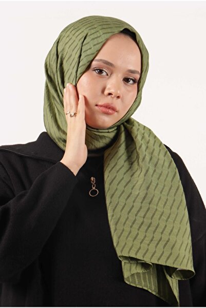 Pikas Σάλι μεταξένιας βισκόζης με μοτίβο ραβδιού