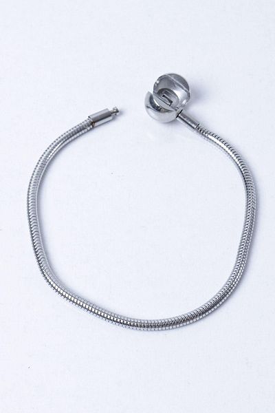 Pikas Round Snake Chain Bracelet, Charm Compatible