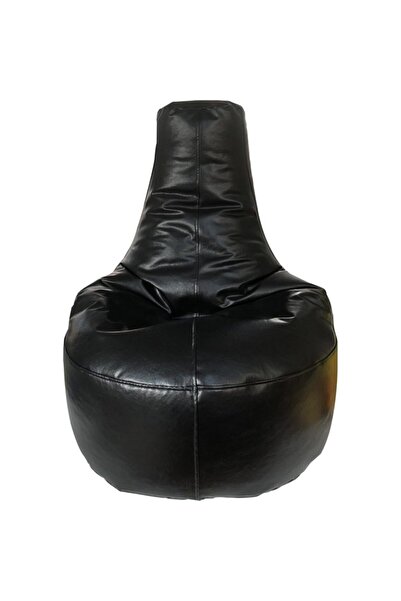 Bambi Deri Siyah Armut Koltuk 85*75*30 Cm