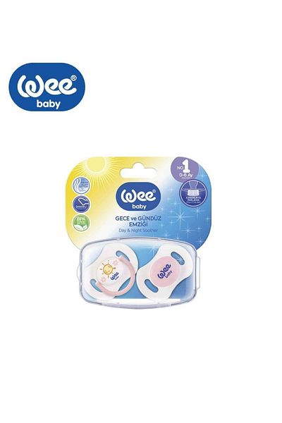 Wee 152 Day and Night Pacifier 0-6 Months No:1 Pink