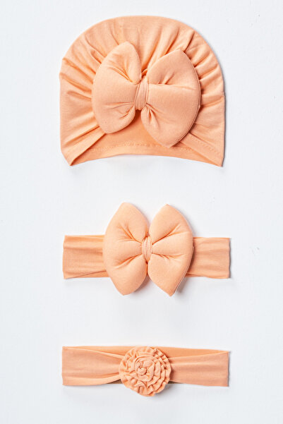 sarishco Bebek Kız Çocuk Bone Saç Bandı Takım