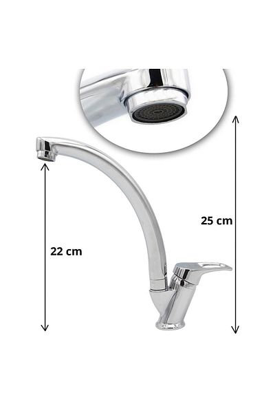 Vatan Long Spout Kitchen Faucet Open Close Mix Swan Faucet ( Double Water Inlet ) 40 Cartridges