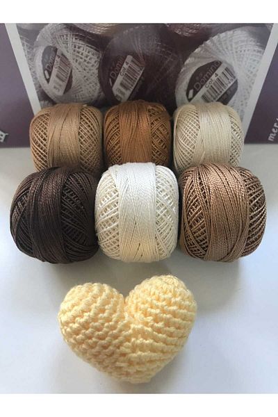 domino 8 Koton Perle Embroidery Floss 6 Pieces Sets