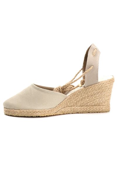 OZ AYAKKABI Beige Women's Espadrille - Real Handmade, Wedge Heel