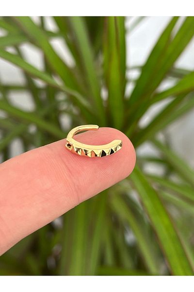 Karınca Piercing 100% Surgical Steel Belly Piercing - Pyramid and Triangle Patterned Ring Piercing Earrings