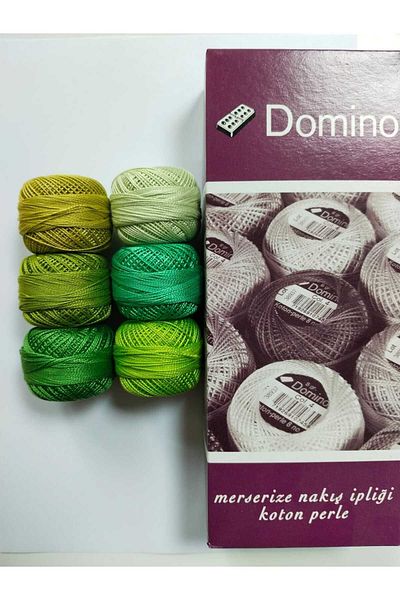 domino 8 Σετ κεντήματος Koton Perle με κλωστή 6 τεμαχίων