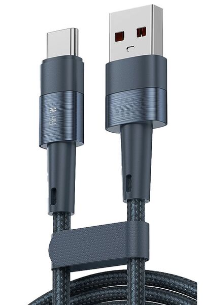 Zipax Oppo Reno 5 Lite Şark Kablosu AZN-TQ-X08F 1M 66W Hasırlı TYPE C Uyumlu