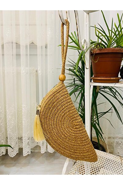 ModaCardin Mini Gala - Geantă decorativă de damă din iută în stil boem