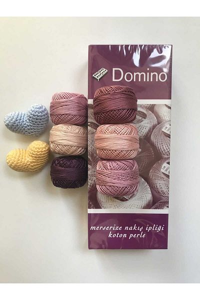 domino 8 Σετ κεντήματος Koton Perle με κλωστή 6 τεμαχίων