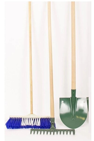 Genel Markalar Bağ Bahçe  Seti Tırmık Çalı Süpürgesi Bahçe Küreği 6 Parça Set kovan ayarlı