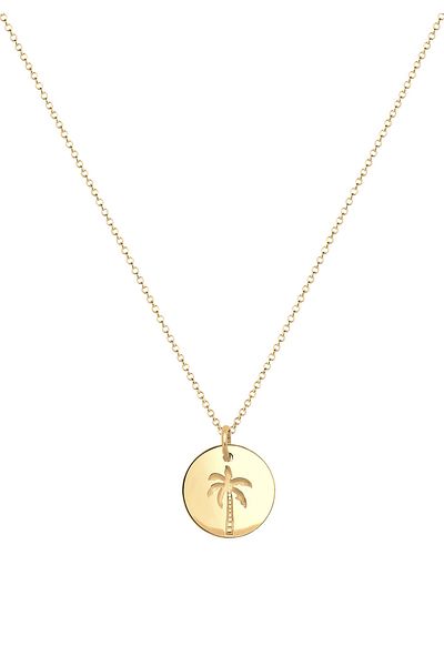 ELLI 925 Silber Halskette - Palme Strand Urlaub Tropical Sommer