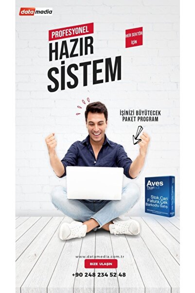 Avessoft Barkodlu Satış Programı Aves Ticari Lab + Barkod Okuyucu