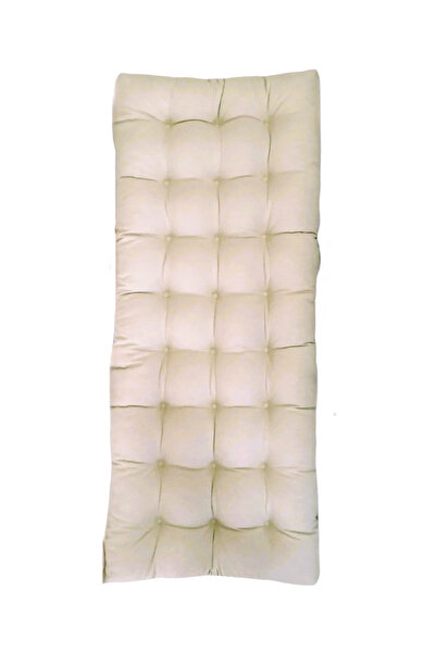 JANGEAR Cream Colored Ultra Lux Pouf Cushion - Special Dimensions Without Str...