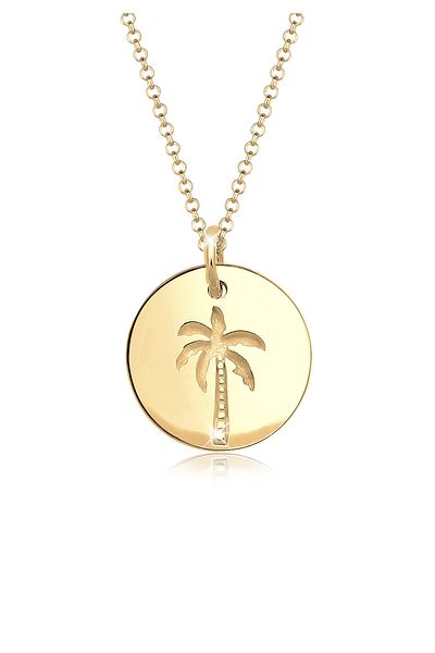 ELLI 925 Silber Halskette - Palme Strand Urlaub Tropical Sommer