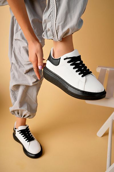 Luis Toronto LT101 Alb Negru BLACK SOLE Pantofi de damă