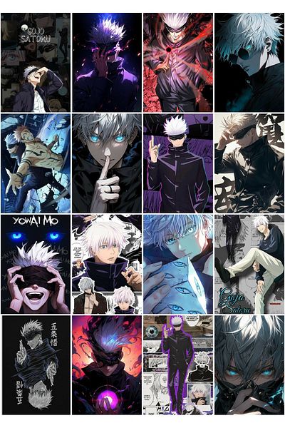 owl bag Σετ φωτοκαρτών Gojo Satoru Jujutsu Kaisen 16'L - Σχέδιο με μοτίβο