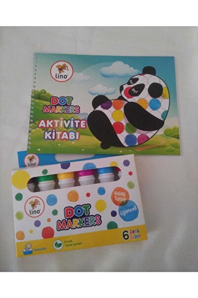 Lino Dot Markers 6lı Yıkanabilir Kalem Ve Boya Kitabı