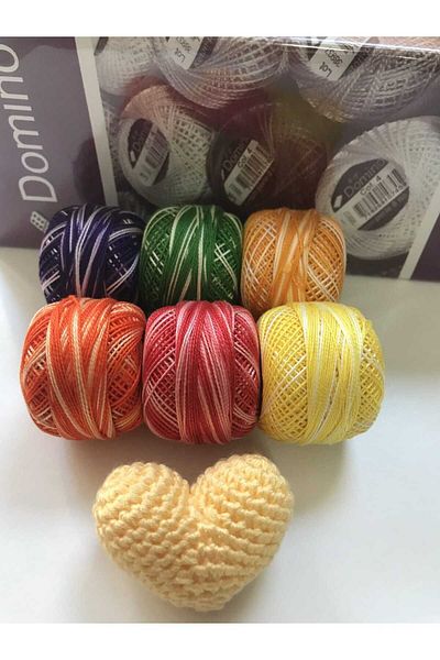 domino 8 Koton Perle Etamine Rococo Brazilian Embroidery Floss Σετ 6 τεμαχίων