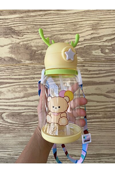 AYÇÖZ زجاجة مياه للأطفال من Geyikli، مياه مدرسية خالية من مادة BPA مع شفاطة و...