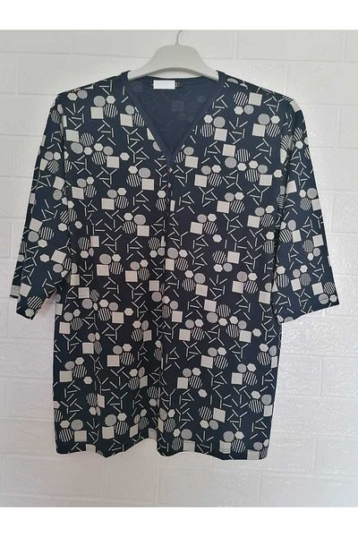anne moda ankara Capri Sleeve Summer Buluz - Anti-Sweat