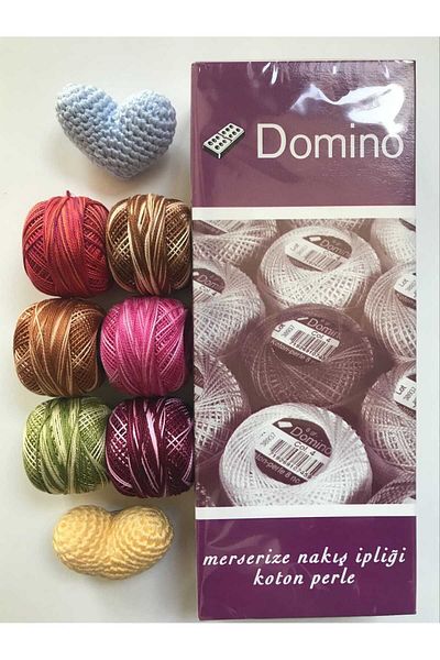domino 8 Σετ κεντήματος Koton Perle με κλωστή 6 τεμαχίων