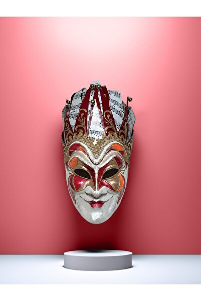 Venemask Jolly Joker Tekno Venedik Maskesi - Kırmızı