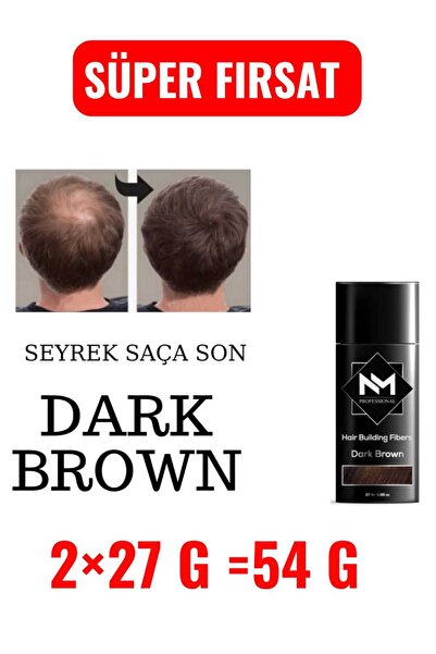 NM Professional 54gr Koyu Kahve Saç Dolgunlaştırıcı Toz Fiber Keratin,topik S...