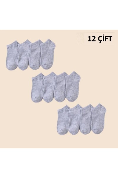 çorapmanya Erkek 12 Çift Koton Ekonomik Çok Renkli Patik Çorap