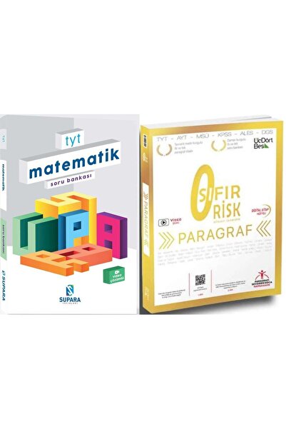 Supara Yayınları SUPARA TYT MATEMATİK SORU BANKASI +ÜÇ DÖRT BEŞ PARAGRAF O RİSK