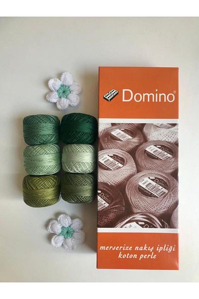 domino 12 Σετ κεντήματος Koton Perle με κλωστή 6 τεμ