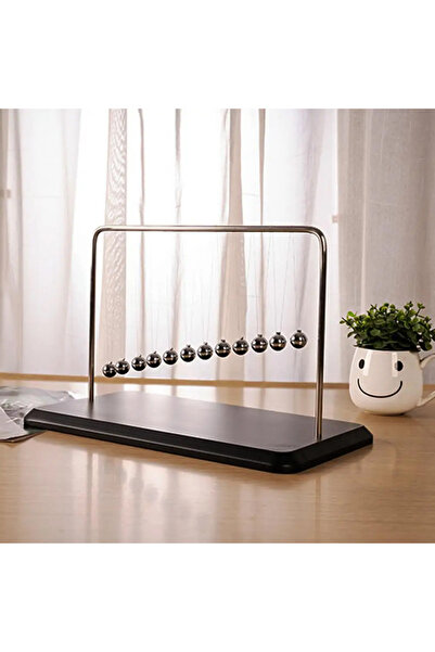 keyfim shop Kişiye Özel Mega Boy Sürekli Hareket Eden Kinetik Sarkaç Newton Denge Topu 37cm