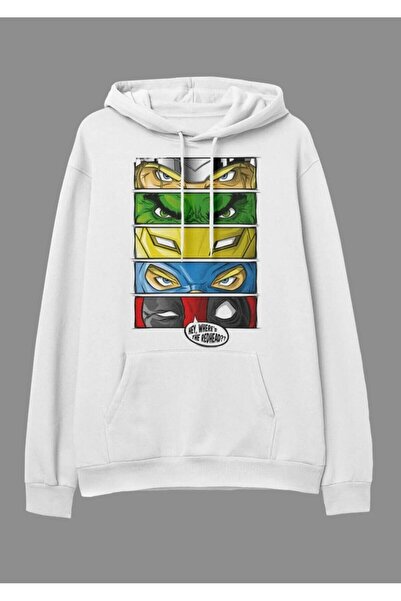 JoneBase سويت شيرت قطني بغطاء للرأس كبير الحجم للجنسين من Mervel - شخصيات مطب...