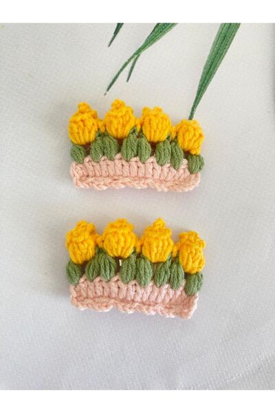 Kadın Girişimciler Atölyesi Lalea galbenă, realizată manual, 100% bumbac, cat...