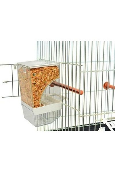 Ecrin PetShop White and Colorful Smart Feeding Bowl - Quality Material (MUHABET BIRD, PAPAPAKAN, CANARYA)