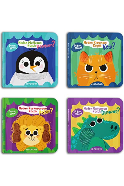 Neobebek Dokun Hisset Duygularım Seti (4 Adet Aynalı Dokun Hisset Kitap)