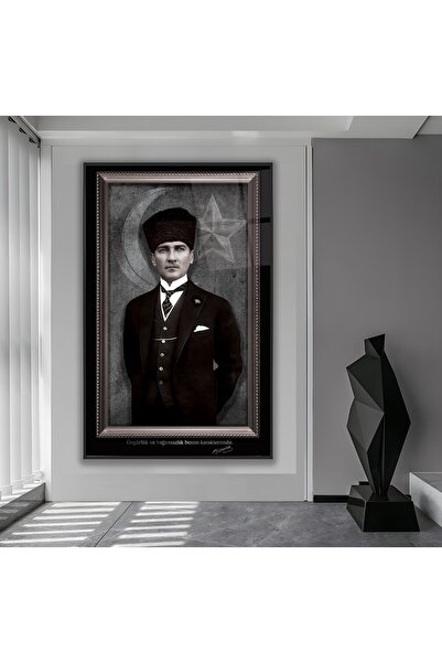 EMYA HOME Επιτραπέζιο γυαλί Ατατούρκ με μεταλλικό πλαίσιο