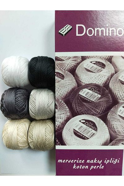 domino 8 Koton Perle Embroidery Floss 6 Pieces Sets