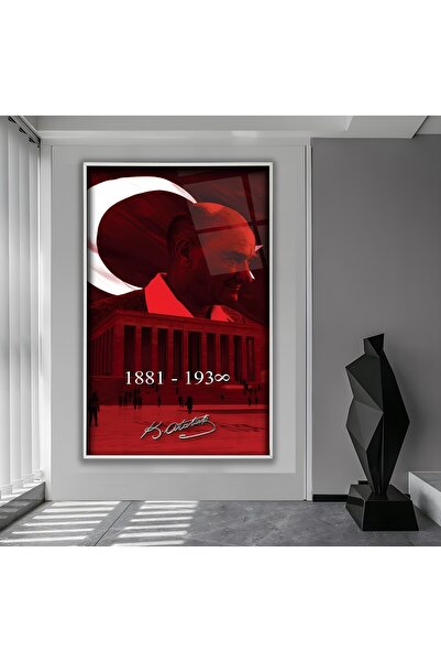 EMYA HOME Επιτραπέζιο γυαλί Ατατούρκ με μεταλλικό πλαίσιο