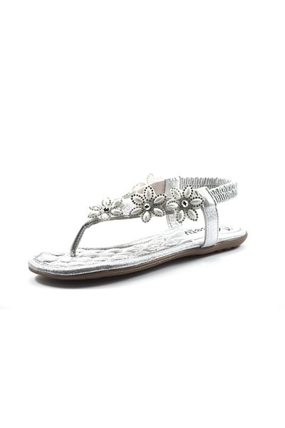 Beety Sandale pentru femei Ts-402 Silver Stone Massage Talpa Flip Flops